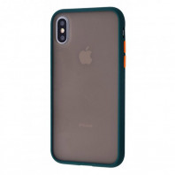 Чехол Shadow Matte на iPhone Xs Max Forest green/Orange Чехол Shadow Matte на iPhone Xs Max Forest green/Orange